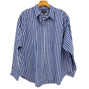 J. Crew Etienne Oversized Shirt in Striped Lightweight Oxford Size XXL